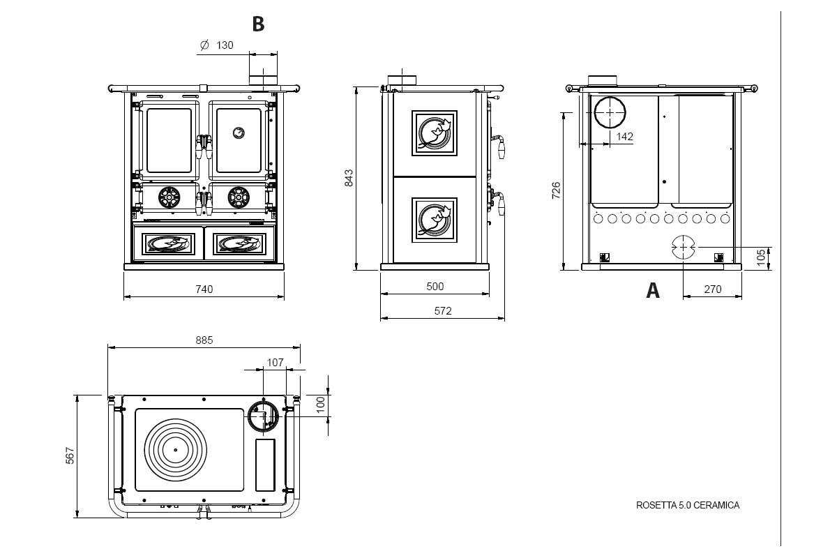 Holzherd Rosetta 5.0 von La Nordica